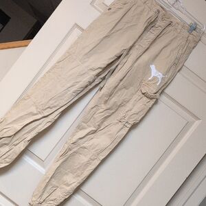 PINK Victoria's Secret Tan Joggers with White Logo
